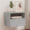 vidaXL TV Wall Cabinet Set of 2 Concrete Grey Engineered Wood Medium