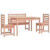 vidaXL Garden Dining Set Natural brown Solid Douglas Fir wood Medium
