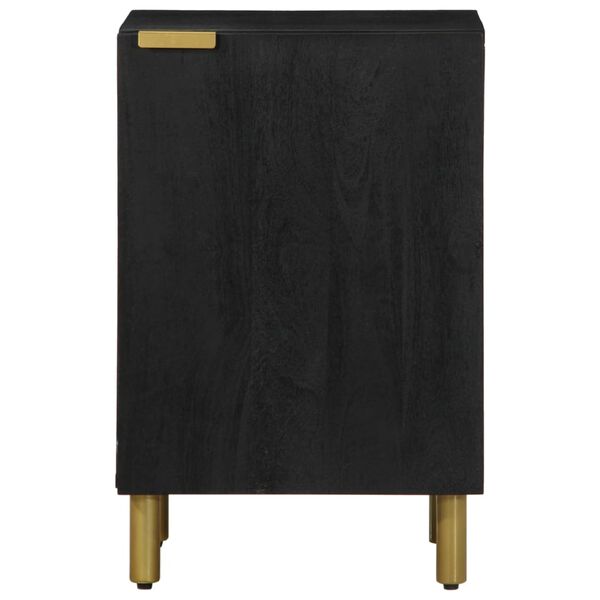 vidaXL Bathroom Cabinet Black Engineered Wood Compact Modern