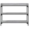 vidaXL Console Table Grey sonoma Engineered wood, metal Narrow