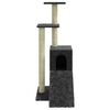 vidaXL Cat Tree Dark grey Engineered wood, plush, sisal Medium