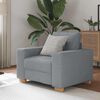 vidaXL Sofa Chair Light Grey Polyester, Plywood, Steel Single Sofa Chair