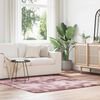 vidaXL Shaggy Rug Dusty Pink 100% Polyester 63.0 x 63.0 in Foldable