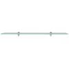 vidaXL Floating Shelf Clear Tempered safety glass, Zinc alloy