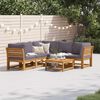vidaXL Garden Lounge Set Dark gray Solid Acacia wood Modular