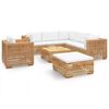 vidaXL Garden Lounge Set Cream white