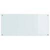 vidaXL Kitchen Backsplash White 43.31 x 19.69 x 0.24 in Tempered Glass