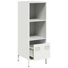 vidaXL Highboard White Cold-rolled steel Tall Highboard Rectangular