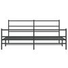 vidaXL Bed Frame Black Powder-coated steel 72x84 in Bed Frame