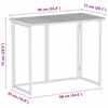 vidaXL Garden Table Grey PE Rattan, Powder-Coated Steel, PC Board