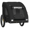 vidaXL Pet Bike Trailer Black Iron Small Collapsible Pet Bike Trailer