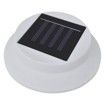 vidaXL Outdoor Solar Fence Lamps 12 pcs LED White
