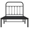 vidaXL Bed Frame Black Steel Twin Bed Frame Rectangular Industrial