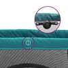 vidaXL Baby Playpen with Mattress Green Linen Fabric