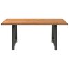 vidaXL Dining Table Light brown Solid oak wood 71.0 in x 47.2 in