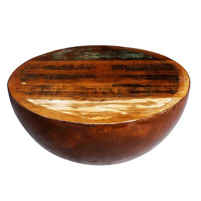 vidaXL Coffee Table Bowl-shaped with Steel Base Solid Reclaimed Wood
