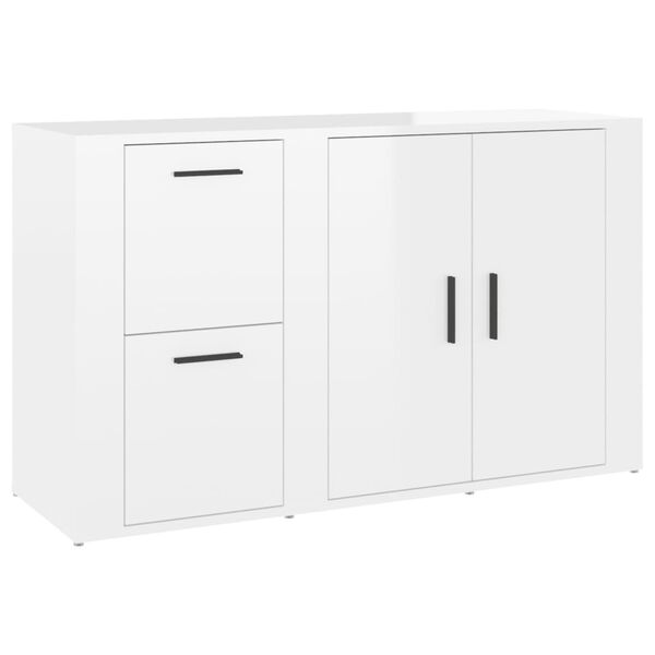 vidaXL Sideboard High gloss white Engineered wood
