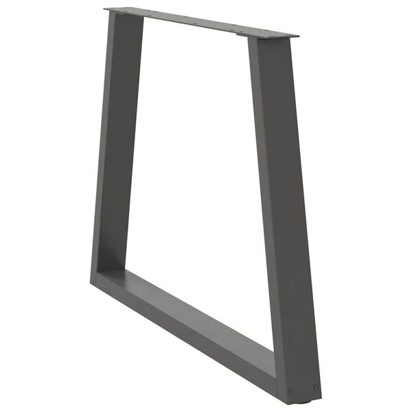 vidaXL Dining Table Leg Set of 2 Anthracite Powder-coated steel Large