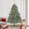 vidaXL Artificial Christmas Tree with 300 LEDs Green 82.68 in