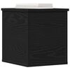 vidaXL Storage Box Black Oak 11.81 x 13.78 x 13.78 in Engineered Wood