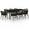 vidaXL Garden Dining Set Black