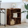 vidaXL Book Cabinet Smoked Oak Engineered Wood Medium Book Cabinet