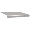 vidaXL Retractable Awning Light gray 137.80" x 98.43" fabric