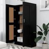 vidaXL Book Cabinet Black Engineered wood, MDF 59.1 in tall, 32.5 in wide