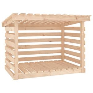 vidaXL Firewood Rack 42.5x28.7x31.1" Solid Wood Pine