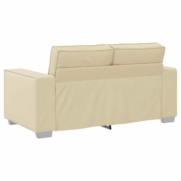 vidaXL Sofa Cream 62.99 x 30.71 x 33.07 in Fabric