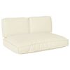 vidaXL Pallet Cushion Set with Pillow 3 pcs Cream 47.2" x 31.5" x 4.7