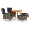 vidaXL 5 Piece Patio Dining Set Brown