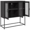 vidaXL Sideboard Black Cold-rolled steel Medium Sideboard Rectangular