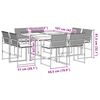 vidaXL Garden Dining Set Black, Cream White
