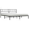 vidaXL Bed Frame Black Powder-Coated Steel Full Bed Frame Rectangular