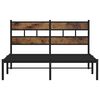 vidaXL Bed Frame Black, Smoked Oak Iron, Engineered Wood Double
