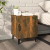 vidaXL Bedside Cabinet Set of 2 Smoked Oak Engineered Wood Medium