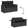 vidaXL Garden Sofa Set Black