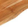 vidaXL Dining Table Natural wood with silver legs