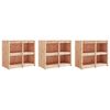 vidaXL Outdoor Kitchen Cabinet Set of 3 Pine Solid Pine Wood Large