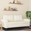 vidaXL 2-seater Sofa Cream Velvet Modern Loveseat Upholstered Sofa