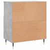 vidaXL Sideboard Concrete Grey Engineered wood, Iron 23.6 x 13.8 x 27.6 in