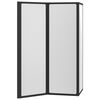 vidaXL Shower Bath Screen Wall 46.1 x 47.2" 3 Panels Foldable