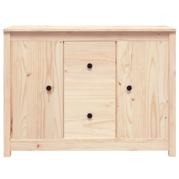vidaXL Sideboard Natural Solid Pine Wood 39.4x13.8x29.1 in Sideboard