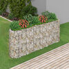 vidaXL Gabion Raised Bed Silver Galvanized iron Large Durable