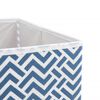 vidaXL Foldable Storage Box Set of 4 Blue with chevron pattern