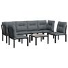 vidaXL Garden Lounge Set Black, Dark Grey