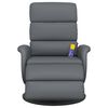 vidaXL Massage Recliner Chair with Footrest Grey Faux Leather
