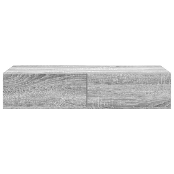 vidaXL Wall Shelf Grey sonoma Engineered wood Medium Wall Shelf