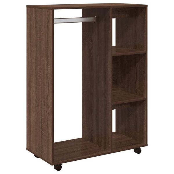 vidaXL Wardrobe Brown Oak Engineered Wood Medium Wardrobe Rectangular
